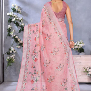 Mameraa Women Floral Printed Saree - Image 3