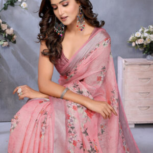 Mameraa Women Floral Printed Saree - Image 5