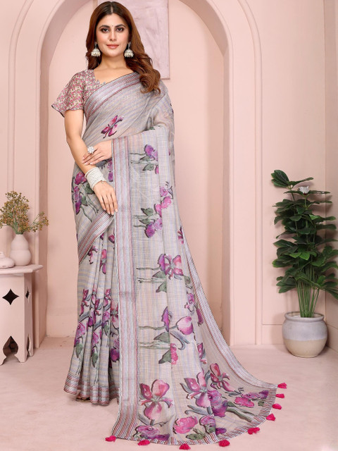 Mameraa Women Floral Printed Saree