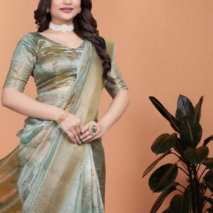 Mameraa Women Floral Printed Woven Design Saree - Image 2
