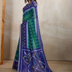 Mameraa Women Floral Printed Zari Saree - Image 3