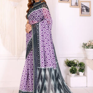 Mameraa Women Geometric Printed Zari Saree - Image 2