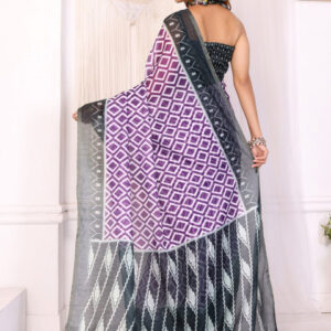 Mameraa Women Geometric Printed Zari Saree - Image 3