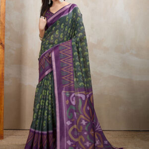 Mameraa Women Paisley Printed Zari Saree - Image 1
