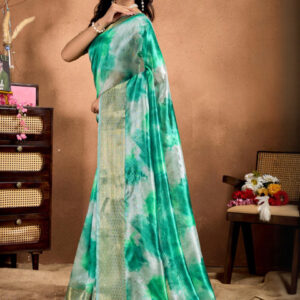 Mameraa Women Tie and Dye Saree - Image 3