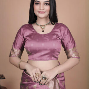 Mameraa Women Woven Design Floral Saree - Image 6