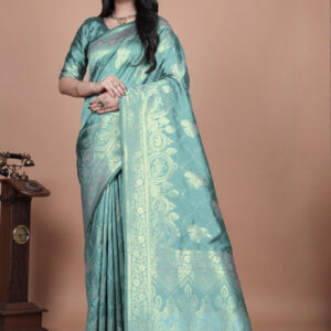 Mameraa Women Woven Design Floral Saree - Image 1