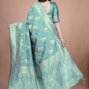 Mameraa Women Woven Design Floral Saree - Image 5