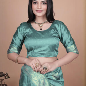Mameraa Women Woven Design Floral Saree - Image 6