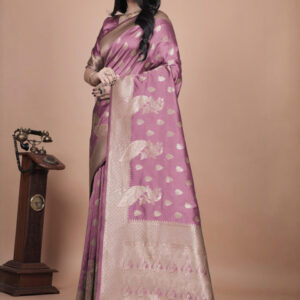Mameraa Women Woven Design Floral Saree - Image 4