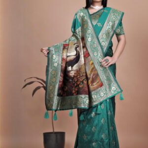 Mameraa Women Woven Design Zari Saree - Image 5