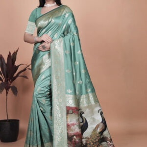 Mameraa Women Woven Design Zari Saree - Image 1
