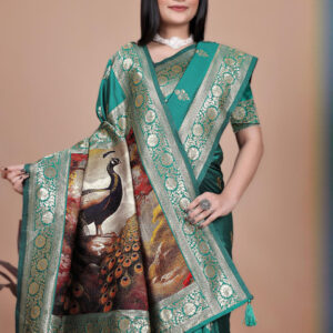 Mameraa Women Woven Design Zari Saree - Image 2