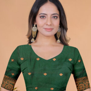 Mameraa Woven Design Ethnic Motifs Zari Saree - Image 6