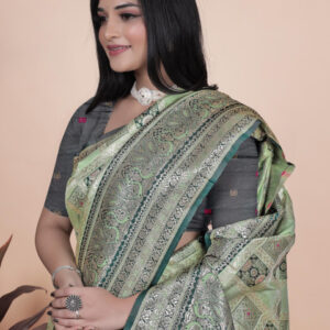 Mameraa Woven Design Zari Saree - Image 2