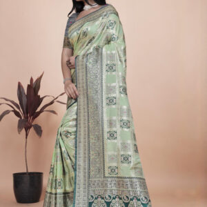 Mameraa Woven Design Zari Saree - Image 3