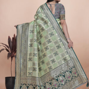 Mameraa Woven Design Zari Saree - Image 4
