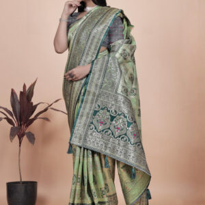 Mameraa Woven Design Zari Saree - Image 5