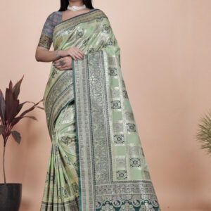 Mameraa Woven Design Zari Saree - Image 1