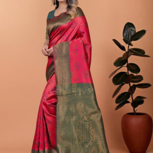 Mameraa Woven Design Zari Saree - Image 2