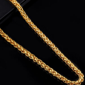 Mameraa Men Gold-Plated Classic Wheat Chain - Image 1