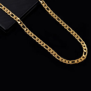 Mameraa Men Gold-Plated Figaro Link Chain - Image 1