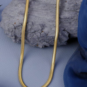 Mameraa Men Gold-Plated Herringbone Chain - Image 1