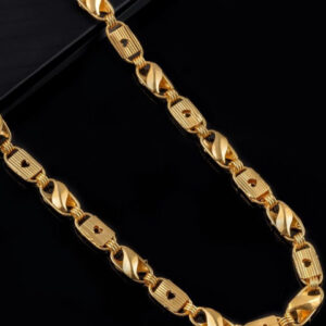 Mameraa Men Gold-Plated Patterned Chain - Image 1