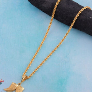 Mameraa Men Gold-Plated Rope Link Chain With Pendants - Image 1