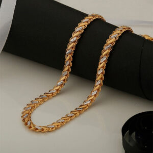 Mameraa Men Gold & Rhodium-Plated Two Tone Chain - Image 1