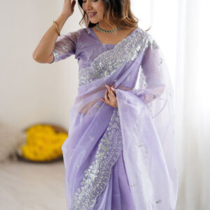 Mameraa Embellished Designer Saree With Blouse Piece - Image 2
