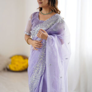 Mameraa Embellished Designer Saree With Blouse Piece - Image 6