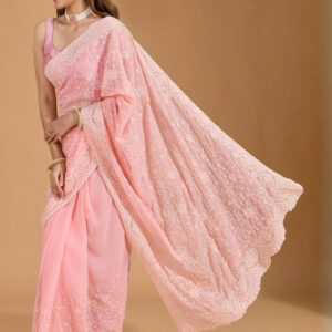 Mameraa Embellished Embroidered Heavy Work Saree - Image 5