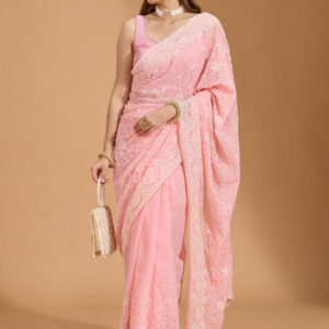 Mameraa Embellished Embroidered Heavy Work Saree - Image 6