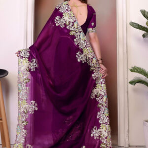Mameraa Embellished Embroidered Saree - Image 3