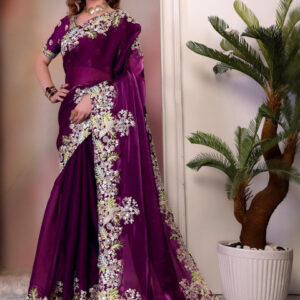 Mameraa Embellished Embroidered Saree - Image 4