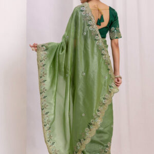 Mameraa Embellished Saree With Blouse Piece - Image 4