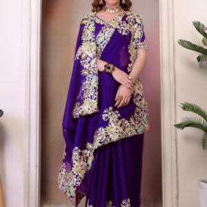 Mameraa Embroidered Sequinned Saree - Image 3