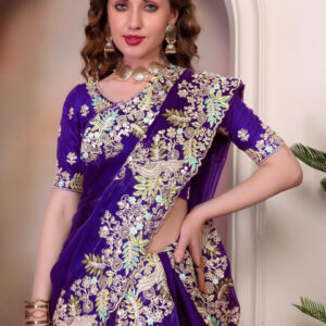 Mameraa Embroidered Sequinned Saree - Image 5