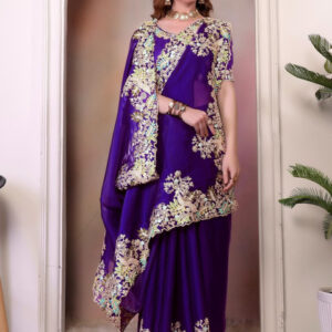 Mameraa Embroidered Sequinned Saree - Image 2
