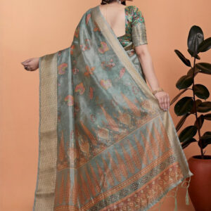 Mameraa Ethnic Motifs Printed Saree - Image 3