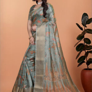 Mameraa Ethnic Motifs Printed Saree - Image 4