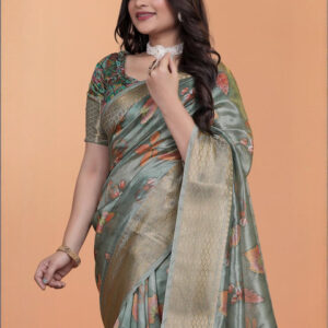 Mameraa Ethnic Motifs Printed Saree - Image 5