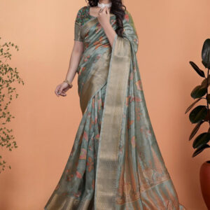 Mameraa Ethnic Motifs Printed Saree - Image 2