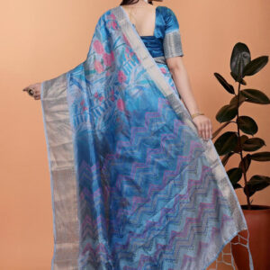 Mameraa Ethnic Motifs Printed Zari Saree - Image 4