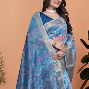 Mameraa Ethnic Motifs Printed Zari Saree - Image 5
