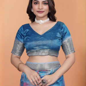 Mameraa Ethnic Motifs Printed Zari Saree - Image 6