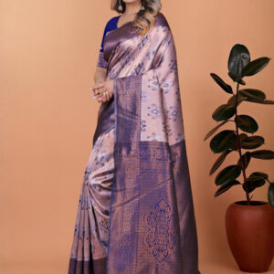 Mameraa Ethnic Motifs Printed Zari Saree - Image 3