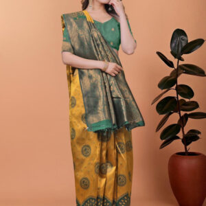 Mameraa Ethnic Motifs Printed Zari Saree - Image 5