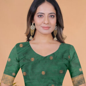 Mameraa Ethnic Motifs Printed Zari Saree - Image 6
